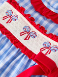 Load image into Gallery viewer, 4th of July Plaid Girls Smocked Toddler Girl Dress