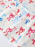 Load image into Gallery viewer, 4th of July Bow Print Girls Dress One Shoulder Ruffle