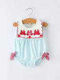 Load image into Gallery viewer, Crab Applique Baby Girl Romper