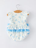 Load image into Gallery viewer, Spring Floral Girls Romper Bow Ruffle