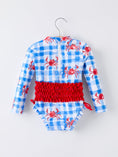 Load image into Gallery viewer, Summer Crab Girl Long Sleeve Ruffle One Piece Swimsuit