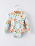 Load image into Gallery viewer, Summer Peach Girl Long Sleeve Ruffle One Piece Swimsuit
