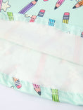 Load image into Gallery viewer, Back to School Pencil Print Girls Dress Short Sleeve