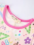 Load image into Gallery viewer, Back to School Print Girls Dress Short Sleeve Pocket