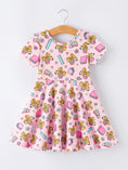 Load image into Gallery viewer, Back to School Print Girls Dress Short Sleeve