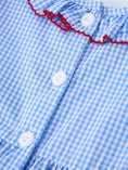 Load image into Gallery viewer, Back To School Apple Plaid Girls Dress Smocked Puff Sleeve Bow