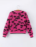 Load image into Gallery viewer, Fall Leopard Bow Girls Knit Cardigan