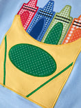 Load image into Gallery viewer, Girls Back To School Crayon Applique Top Shorts Set