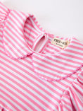 Load image into Gallery viewer, Girls Back To School Bow Pencil Twirl Dress Ruffle Petal Collar Applique