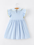 Load image into Gallery viewer, Girls Back To School Crayon Dress Ruffle Petal Collar Applique