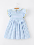 Load image into Gallery viewer, Girls Back To School Crayon Dress Ruffle Petal Collar Applique