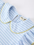 Load image into Gallery viewer, Girls Back To School Crayon Dress Ruffle Petal Collar Applique
