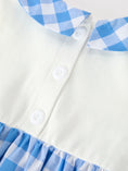 Load image into Gallery viewer, Boys 4th of July Plaid Romper Embroidery Petals Collar