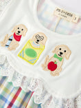 Load image into Gallery viewer, Girls Back To School Dog Plaid Twirl Dress
