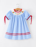 Load image into Gallery viewer, Back To School Apple Pencil Embroidery Dress