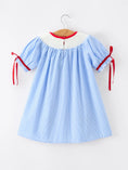 Load image into Gallery viewer, Back To School Apple Pencil Embroidery Dress