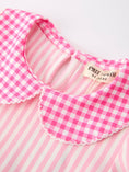 Load image into Gallery viewer, Back To School Girls Striped lapels Bow Dress