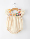 Load image into Gallery viewer, Summer Crochet Square Baby Ruffle Romper