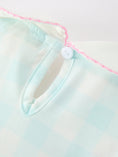 Load image into Gallery viewer, Spring Plaid Bow Girls Dress Smocked Petals Collar Puff Sleeve