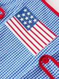 Load image into Gallery viewer, 4th of July Flag Chenille Baby Girl Romper Plaid