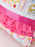 Load image into Gallery viewer, Back to School Print Girls Backpack Ruffle Bag