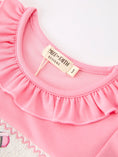 Load image into Gallery viewer, Back To School Embroidery Girls Dress Bow Ruffle Puff Sleeve