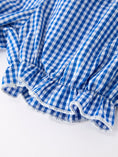 Load image into Gallery viewer, 4th of July Plaid Girls Set Flag Star Bow Top Shorts Outfit
