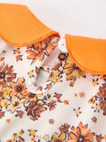 Load image into Gallery viewer, Fall Orange Floral Baby Bubble Petals Collar