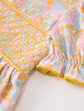 Load image into Gallery viewer, Yellow Bow Smocked Floral Girl Dress
