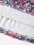 Load image into Gallery viewer, Blue Bow Smocked Floral Girl Dress
