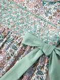 Load image into Gallery viewer, Sage Green Bow Floral Smocked Girl Dress