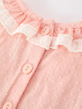 Load image into Gallery viewer, Western Horse Embroidery Girls Dress Lace Petals Collar Puff Sleeve