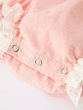 Load image into Gallery viewer, Western Horse Embroidery Girls Romper Lace Petals Collar Puff Sleeve