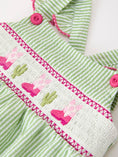 Load image into Gallery viewer, Western Boots Cactus Girls Romper Stripe Ruffle Strap