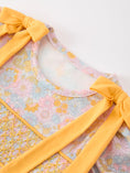 Load image into Gallery viewer, Yellow Bow Smocked Floral Baby Bubble