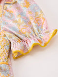 Load image into Gallery viewer, Yellow Bow Smocked Floral Baby Bubble
