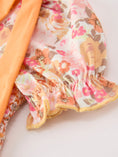 Load image into Gallery viewer, Peach Bow Smocked Floral Baby Bubble