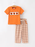 Load image into Gallery viewer, Thanksgiving Turkey Plaid Boys Pants Set