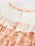 Load image into Gallery viewer, Thanksgiving Turkey Floral Lace Bubble Girls Romper