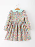 Load image into Gallery viewer, Mint Floral Girl Dress Petals Collar