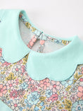 Load image into Gallery viewer, Mint Floral Girl Dress Petals Collar