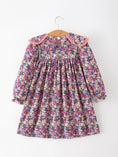 Load image into Gallery viewer, Pink Floral Petals Collar Girl Dress