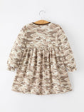 Load image into Gallery viewer, Duck Smocked Camo Girl Dress Bow Detail