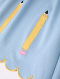 Load image into Gallery viewer, Back to School Pencil Applique Girl Dress Scallop Hem