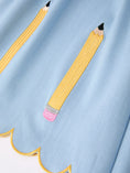 Load image into Gallery viewer, Back to School Pencil Applique Girl Dress Scallop Hem