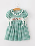 Load image into Gallery viewer, Western Plaid Horse Embroidered Girl Dress