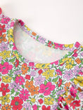 Load image into Gallery viewer, Hot Pink Bow Floral Girl Dress