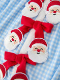 Load image into Gallery viewer, Christmas Santa Bow Plaid Girls Bubble Romper