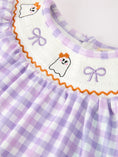 Load image into Gallery viewer, Halloween Ghost Plaid Bow Girls Bloomer Set