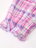 Load image into Gallery viewer, Halloween Plaid Bat Smocked Girls Romper
